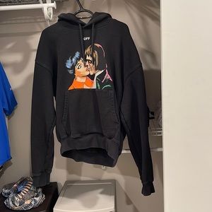 Offwhite Kiss Graphic Print Hoodie 